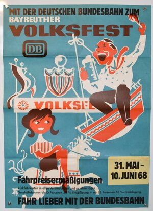 German Railway - DB - Bayreuther Volksfest 1968