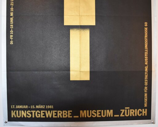 Swiss Poster - Arts and Crafts Museum Zürich - 1981