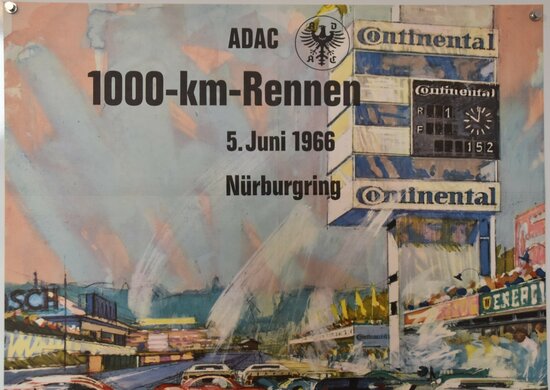 Car Race Poster - Nürburgring  - Germany 1966