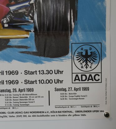 Car Race Poster - Nürburgring  - Germany 1969