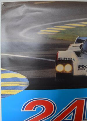 Car Race Poster -  Porsche - 24 Heures du Mans - 1987