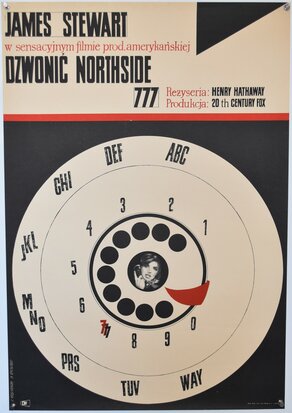 Polish Movie Poster - Northside 777 - James Stewart - 1966