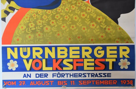 German Poster - Nuremberg Folk Festival - 1938