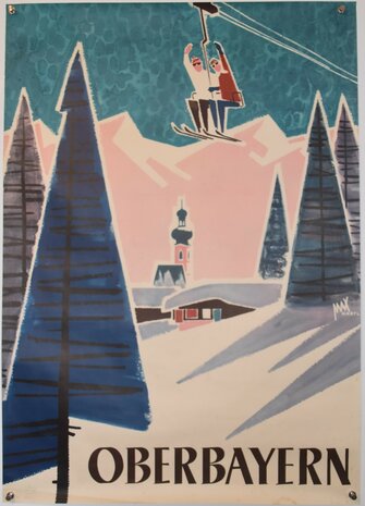 SKI Travel Poster - Max Härtl - Ca.1955 