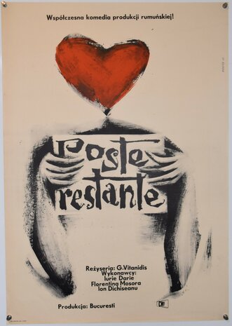 Polish Movie Poster - Poste Restante - Roman Opalka - 1963 - **SOLD**