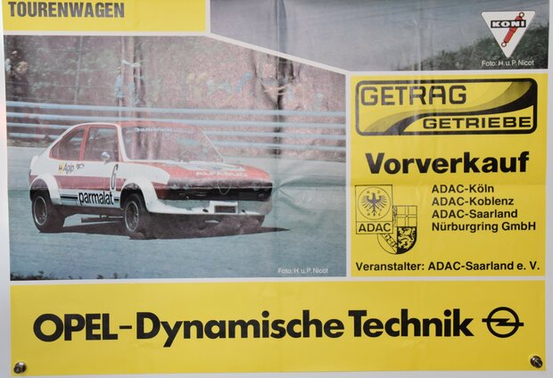 Car Race Poster -  Opel - Ford - Alfa Romeo - Germany 1979