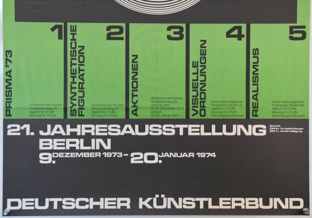 German Poster - Exhibition German Artis Union 1973 - Berlin