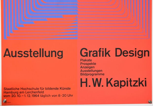 German Poster - Graphic Design - H.W. Kapitzki - 1964 **SOLD**