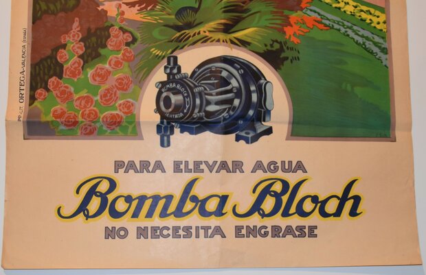 Bomba Bloch Water Pump - Spain Ca. 1935