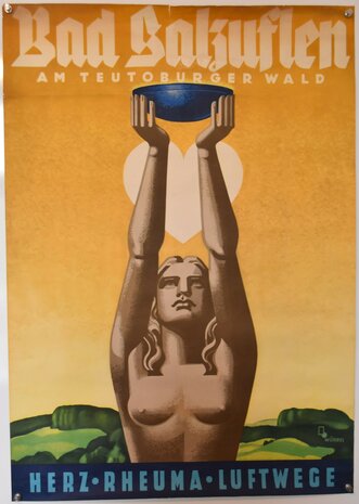 German Travel Poster - Teutoburger Wald - Franz Würbel - Ca. 1930
