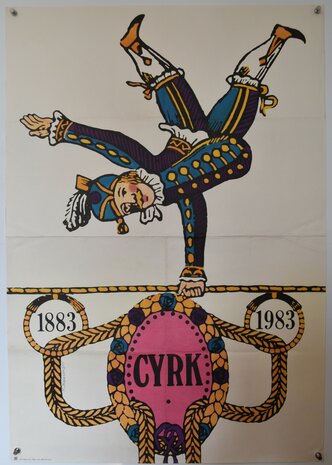 Polish Circus Poster - 100 Years CYRK - T. Jodlowski - 1983