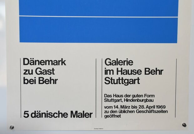 German Poster - Danish Artists Exhibition - Gallery Behr 1969