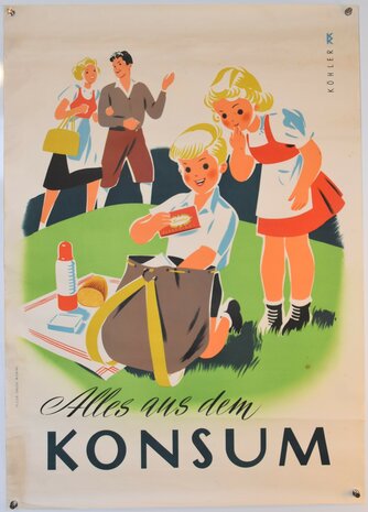 Austrian Poster - KONSUM - Karl Köhler - Ca. 1960