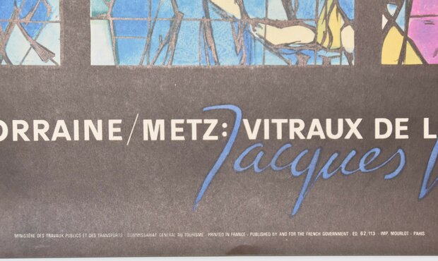 French Travel Poster - Jacques Villon - Cathédrale Metz - 1962